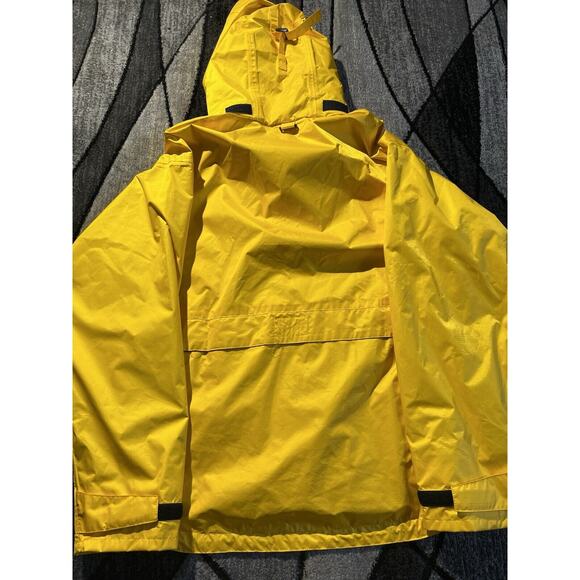 AGAINST THE ELEMENTS Waterproof Hooded RAIN JACKET Medium marine men's wind - Picture 5 of 5
